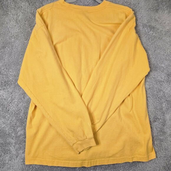 Vintage Starter Y2K Spellout Yellow Long Sleeve Shirt Mens Large Cyberpunk FLAW - Picture 4 of 13